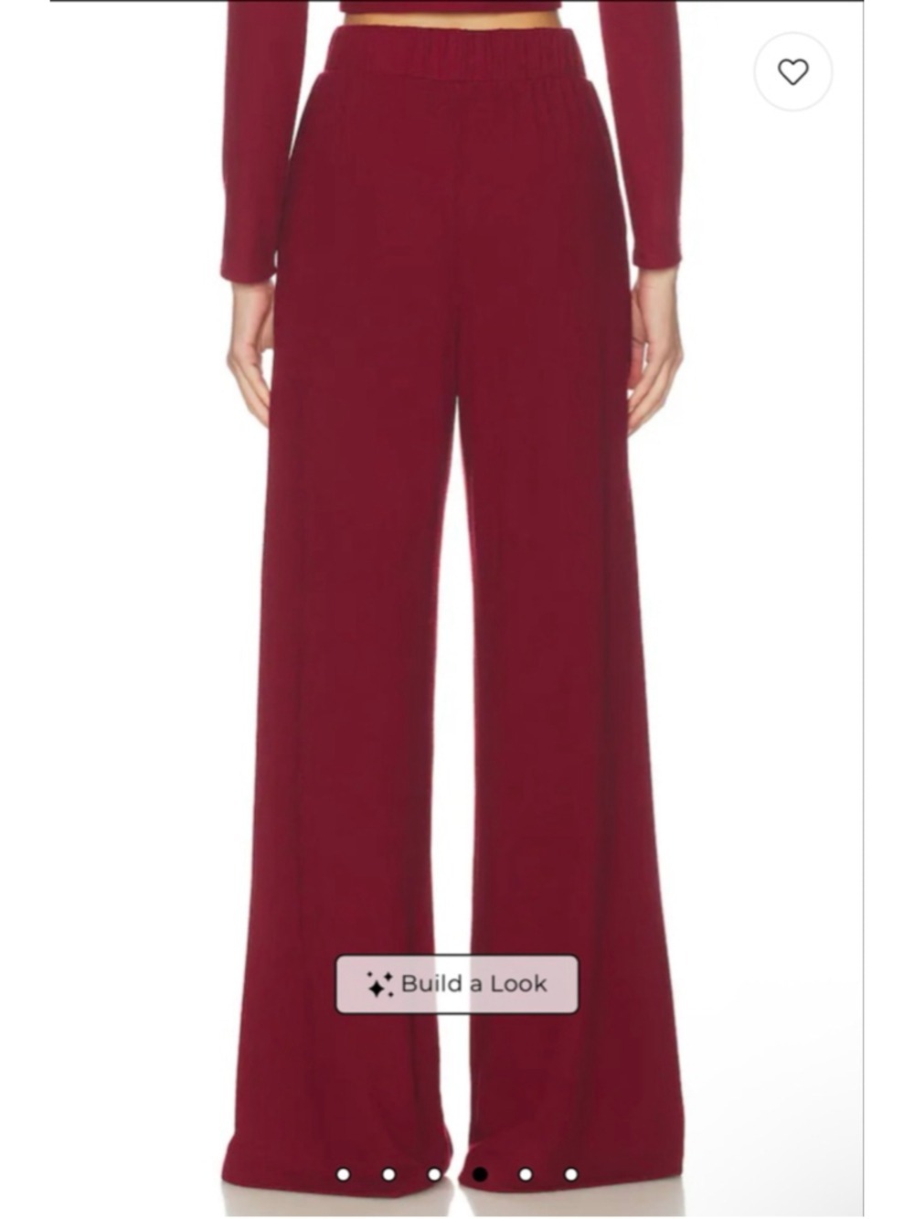 LESET Wide Leg Pants in Pinot Red S - Picture 6 of 8